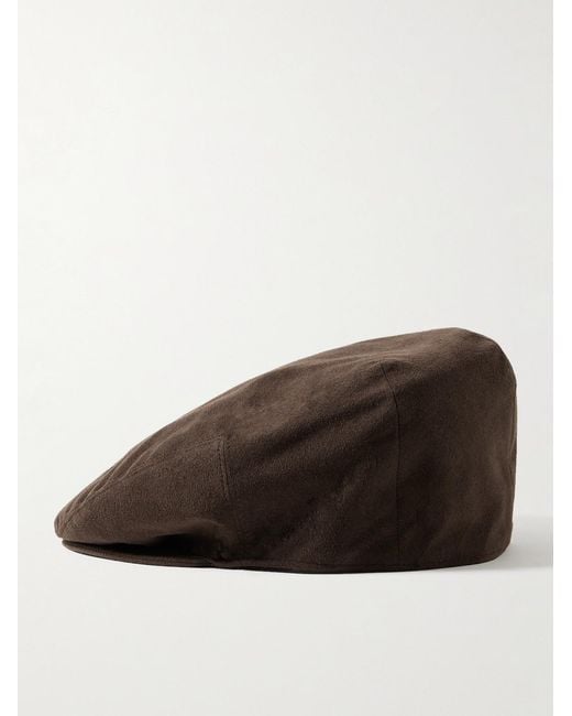 James Purdey & Sons Brown Litton Alcantara® Flat Cap