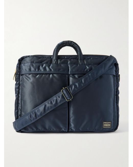Porter-Yoshida and Co Blue Tanker 2Way Nylon-Twill Briefcase for men