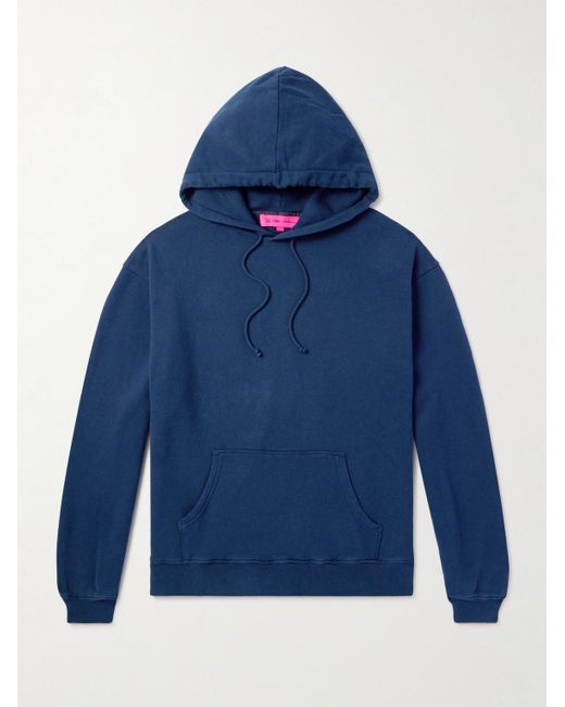 The Elder Statesman Blue Daily Cotton And Cashmere-blend Hoodie for men