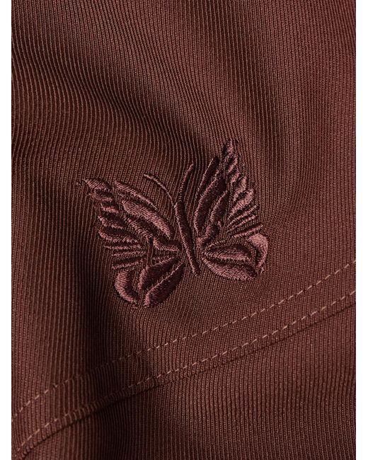 Needles Brown Logo-Embroidered Twill Bomber Jacket for men
