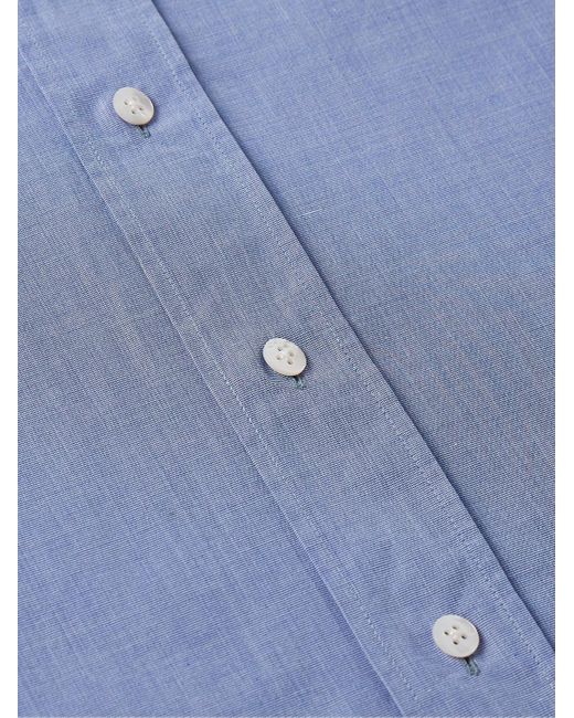Camicia in popeline di cotone Miller di The Row in Blue da Uomo