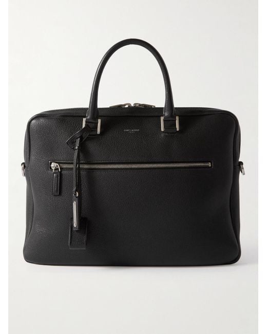 Saint Laurent Black Leather Briefcase for men
