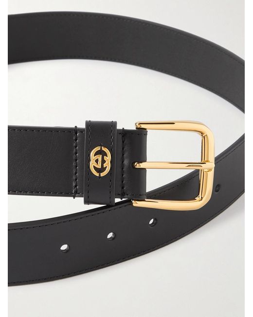 Gucci Black Square Buckle Belt for men