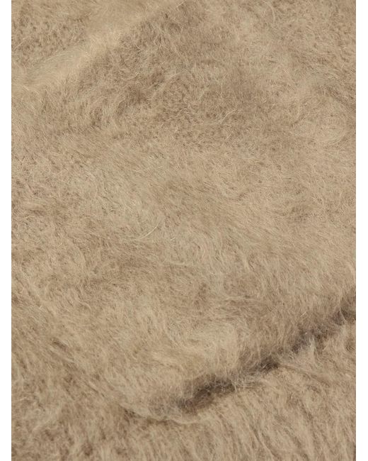 Acne Natural Komer Brushed Knitted Cardigan for men