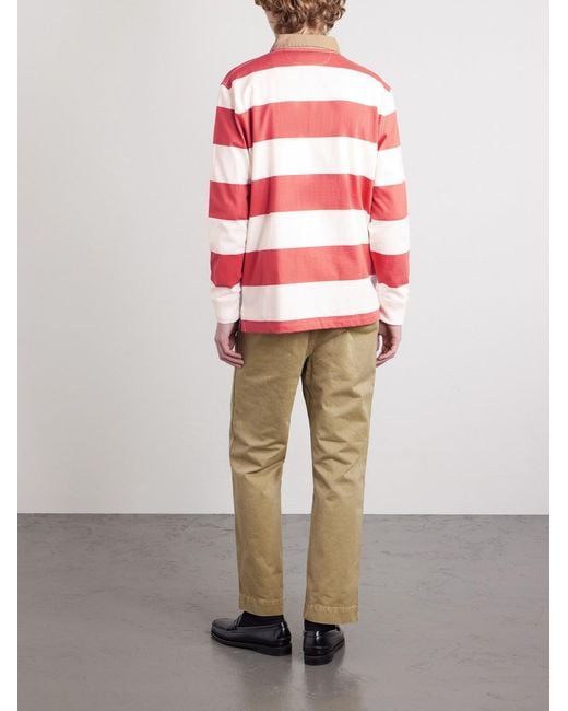 Polo Ralph Lauren Logo-Embroidered Striped Cotton-Jersey Rugby Shirt for men
