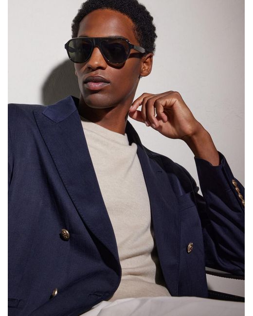 Oliver Peoples Black Paul Newman Aviator-style Acetate Sunglasses for men
