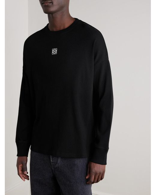 Loewe Black Long Sleeve Anagram T-Shirt for men