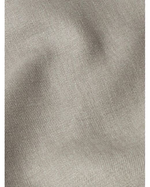 Brioni Bomberjacke aus einer Leinenmischung in Gray für Herren