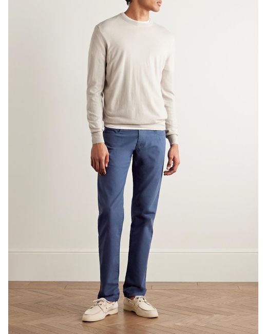 Loro Piana Multicolor Slim-Fit Baby Cashmere Sweater for men