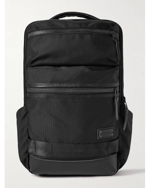 Master Piece Black Rise Ver.2 Leather-Trimmed Mastertex-09 Backpack for men