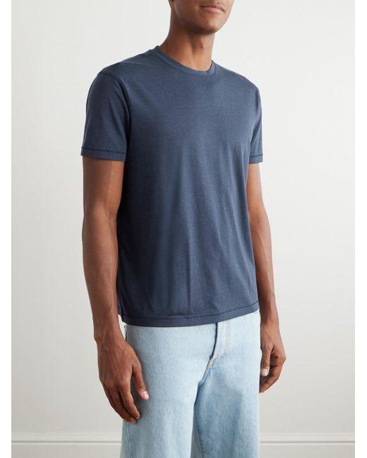 Tom Ford Blue Slim-Fit Lyocell And Cotton-Blend Jersey T-Shirt for men