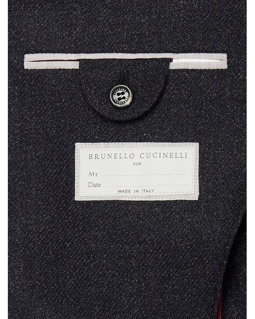 Brunello Cucinelli Black Virgin Wool Suit Jacket for men