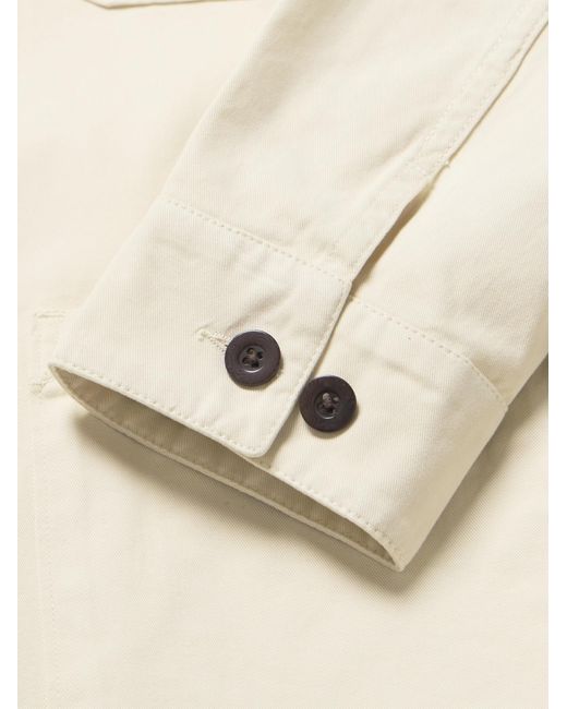 Portuguese Flannel Natural Labura Cotton-Twill Overshirt for men