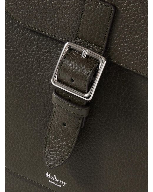 Mulberry Black Chiltern Full-Grain Leather Backpack for men