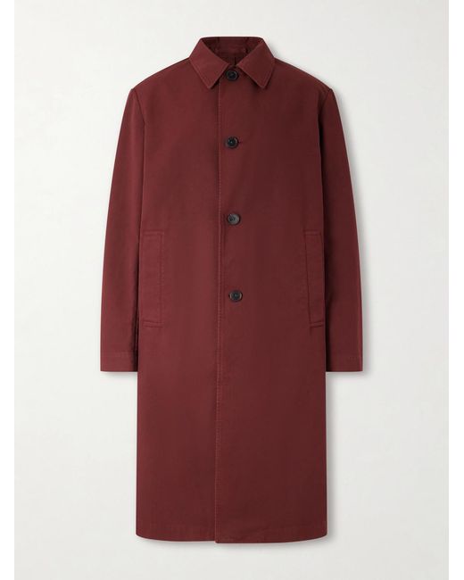 Dries Van Noten Red Cotton-Canvas Coat for men