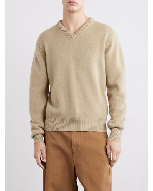 Lemaire Natural Cashmere Sweater for men