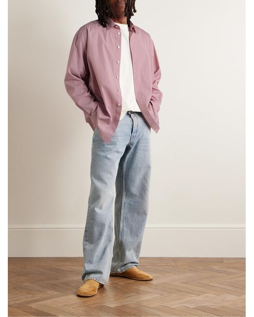 The Row Pink Miller Cotton-poplin Shirt for men