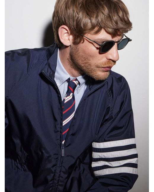 Thom Browne Blue Square-Frame-Tone Titanium Sunglasses for men