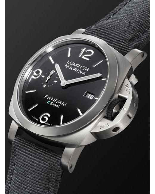 Panerai Black Luminor Marina Automatic 44Mm Esteel And Recycled Pet Watch, Ref. No. Pam01158 for men