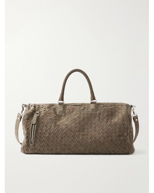 Officine Creative Natural Armor 01 Woven Suede Weekend Bag for men