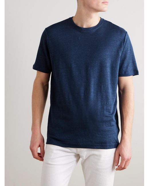 Mr P. Blue Linen T-Shirt for men