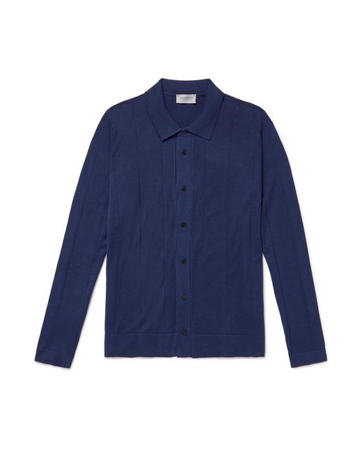 John Smedley Blue Floyd Sea Island Cotton Cardigan for men