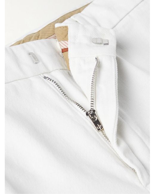 Loro Piana White Merse Straight-Leg Cotton-Twill Trousers for men