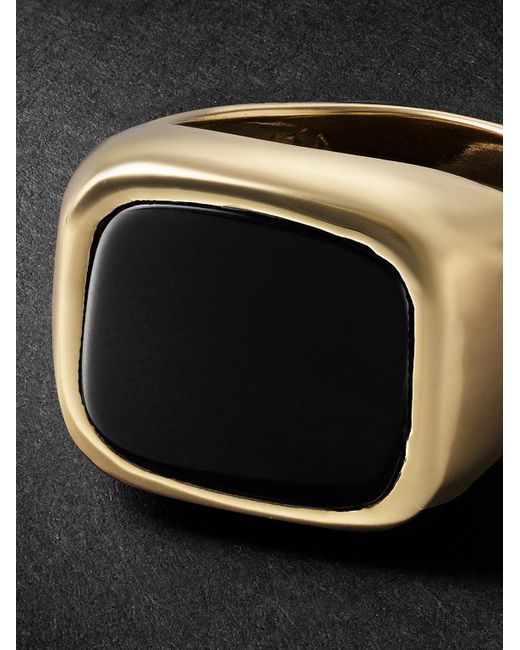 Jacquie Aiche Black Onyx Signet Ring for men