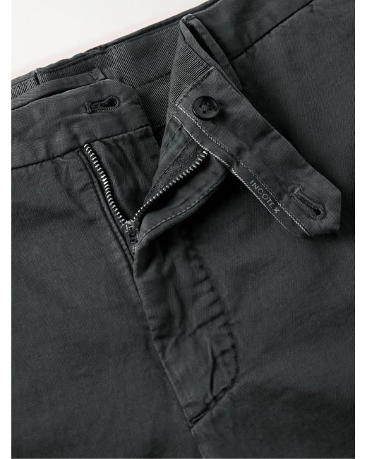 Incotex Gray Venezia 1951 Straight-leg Cotton-blend Twill Bermuda Shorts for men