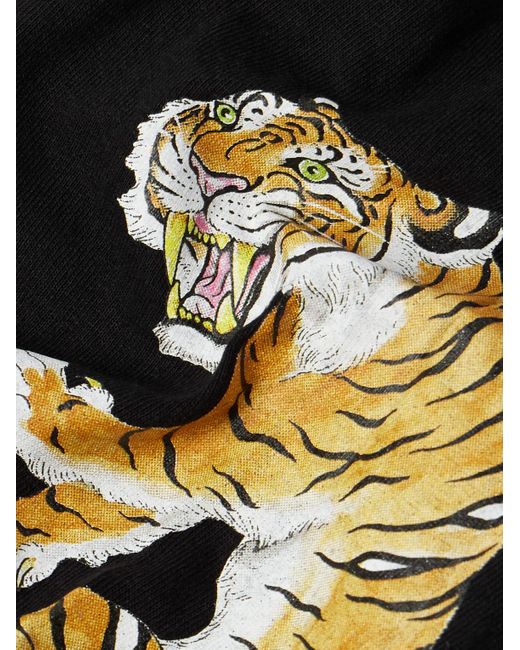Wacko Maria Black Tim Lehi Logo-embroidered Printed Cotton-jersey T-shirt for men
