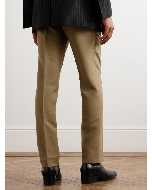 Tom Ford Natural Straight-leg Twill Trousers for men