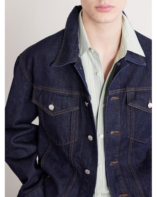 Dries Van Noten Blue Denim Trucker Jacket for men