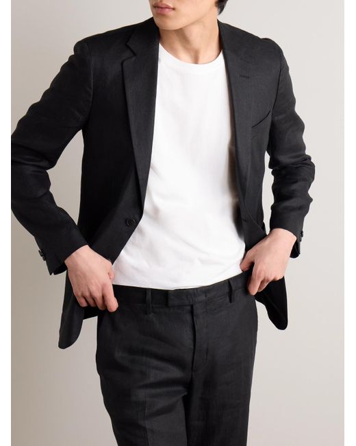Black linen suit jacket hotsell