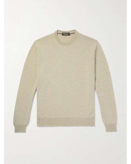 Loro Piana White Baby Cashmere Sweater for men