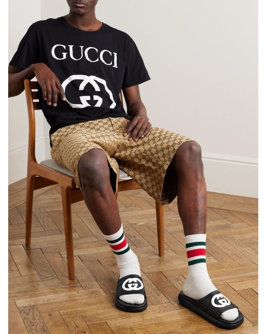 Gucci New Pursuit Pantoletten aus Gummi mit Logoprägung in Black für Herren