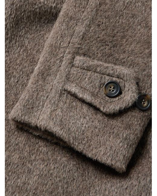 Kingsman Natural Double-breasted Belted Alpaca And Wool-blend Coat for men