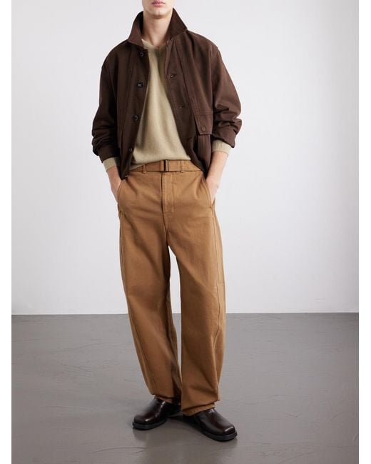 Lemaire Brown Cotton-Twill Jacket for men