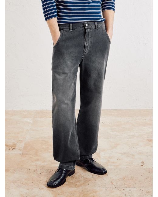 mfpen Gray Regular Straight-Leg Organic Jeans for men
