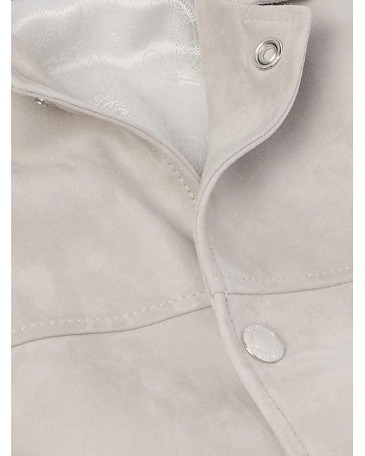 Brunello Cucinelli Natural Suede Gilet for men