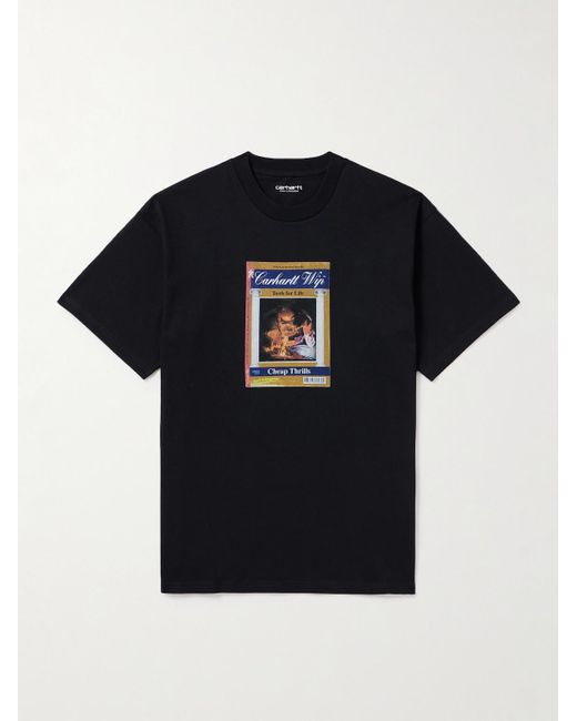 T-shirt in jersey di cotone con stampa Cheap Thrills di Carhartt in Black da Uomo
