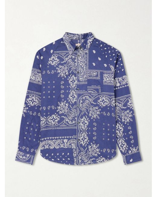 Kapital Blue Printed-Cotton Shirt for men