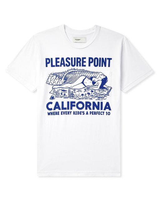 Local Authority Blue Pleasure Point Printed Cotton-jersey T-shirt for men