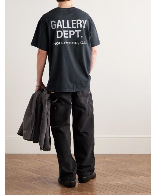 GALLERY DEPT. Black Vintage Souvenir Logo-Print Cotton-Jersey T-Shirt for men