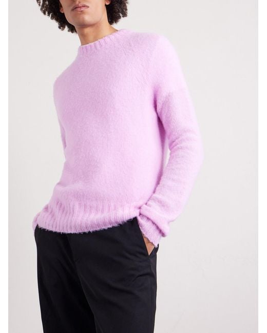 Tom Ford Pink Brushed Cashmere Sweater for men