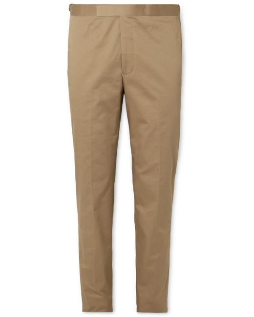Richard James Natural Straight-leg Cotton-blend Twill Trousers for men