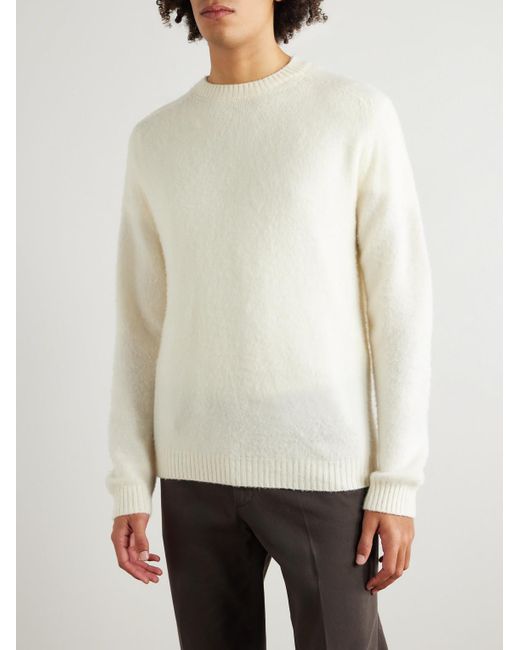 Boglioli White Slim-Fit Wool And Cashmere-Blend Sweater for men