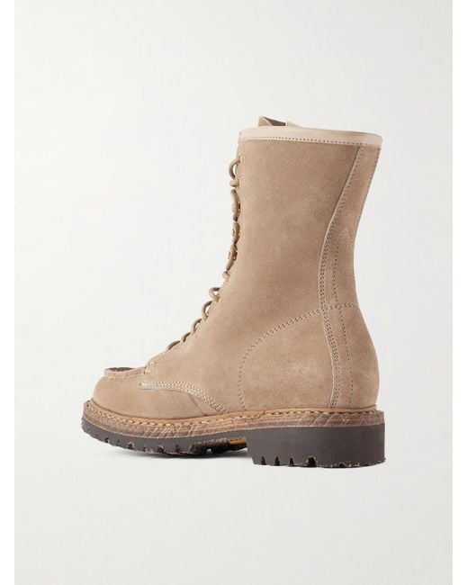 Visvim Natural Hi-folk Scout Moc Suede Boots for men