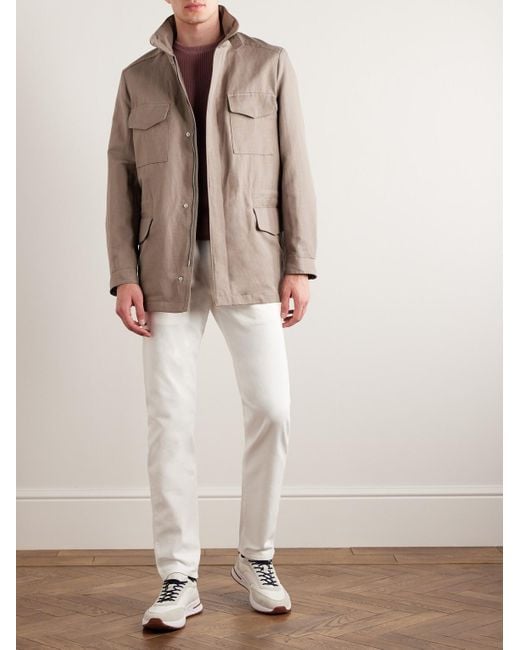 Loro Piana Natural Traveler Rain System Cotton And Linen-Blend Field Jacket for men