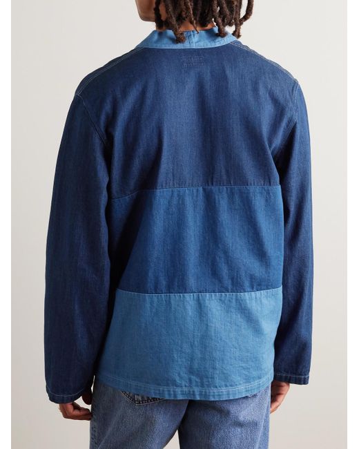 Kapital Blue Kakashi Patchwork Denim Jacket for men
