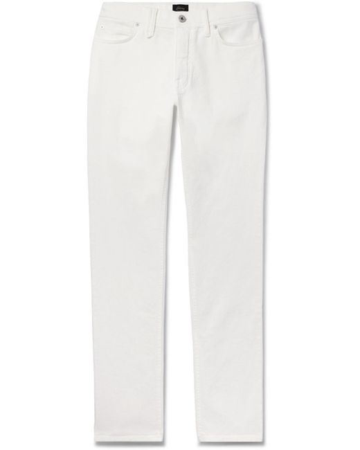 Brioni White Maribel Slim-fit Straight-leg Jeans for men